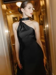 งานปาร์ตี้ งานเลี้ยงตอนเย็น เดรส For ผู้หญิง 2025 ฤดูร้อน New เซ็กซี่ เปิดหลัง สายเดี่ยว คอแขวน ริบบิ้น เดรส - Image 5