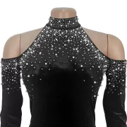 ยาว Sleeve คริสตัล รัดรูป ยาวคลุมข้อเท้า เดรส ฤดูใบไม้ร่วง วันหยุด งานเลี้ยงตอนเย็น วันเกิด Night งานปาร์ตี้ เซ็กซี่ เดรส - Image 3