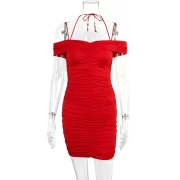 Hip-wrapped สั้น-sleeved Off ไหล่ ผู้หญิง's งานปาร์ตี้ เดรส 3เอวเข้ารูปL 2เอวเข้ารูปL - Image 5