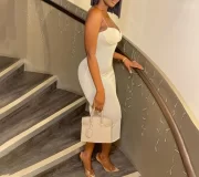 เซ็กซี่ ยาว เดรส ผู้หญิง's ฤดูร้อน คอวี Chest สายเดี่ยว สง่างาม Fashion สีพื้น - Image 4