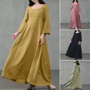 Medieval เดรส Woman Costume Palace ฝ้าย Linen ฤดูร้อน Victorian - Image 2