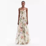 ผู้หญิง ยาวคลุมเข่า เดรส Round Neck Smocking Elastic Waist สั้น Sleeve Holiday Ladies 100% ฝ้าย เสื้อคลุม