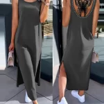 ฤดูร้อน เดรส Woman New Fashion Back Butterfly Pattern