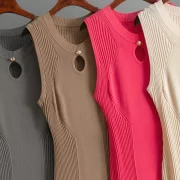 เดรส for ผู้หญิง รัดรูป สง่างาม สีพื้น Base เดรส Female A-line Mid-length เดรส - Image 2