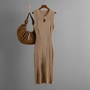 เดรส for ผู้หญิง รัดรูป สง่างาม สีพื้น Base เดรส Female A-line Mid-length เดรส - Image 4