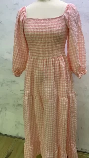 ยาว เดรส for ผู้หญิง Plaid เดรส - Image 6